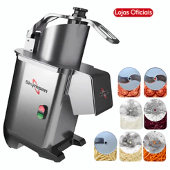 Multiprocessador De Alimentos 7 Discos Skymsen Bivolt PA-7 PRO Para Cozinha Profissional