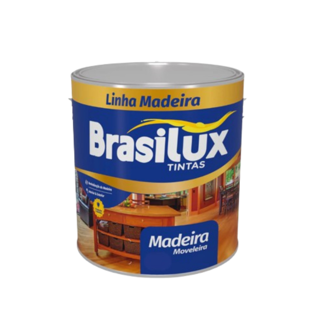 Verniz Brilhante para Madeira c/ Proteção Filtro Solar 900mL Brasilux - Várias Cores