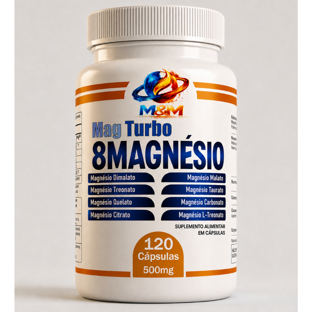 Magnésio Turbo com Vitamina K2 D3 e Zinco