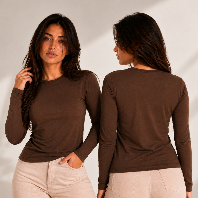 Camiseta Térmica Feminina Peluciada Inverno Manga Longa Quentinha Slim Proteção Frio Blusa Segunda Pele