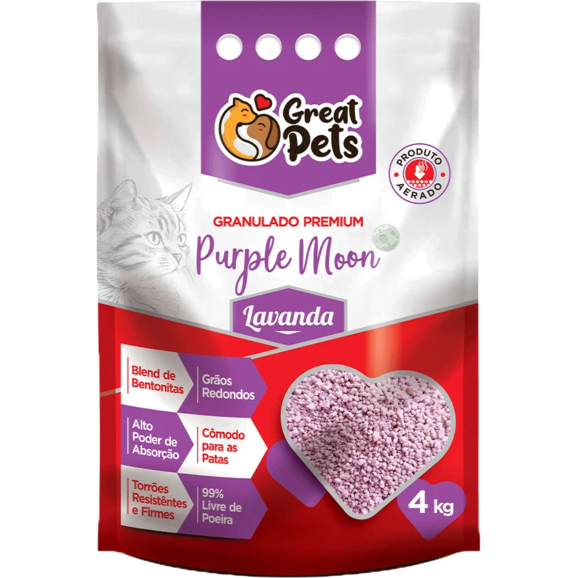 Granulado para Gatos Great Pets Purple Moon Lavanda 4 kg