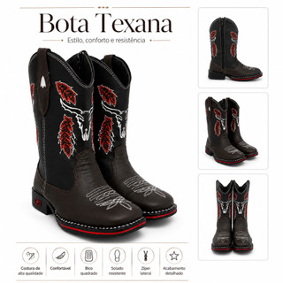 Bota Infantil Texana Original | Festa Junina & Balada Country | Alta Qualidade |