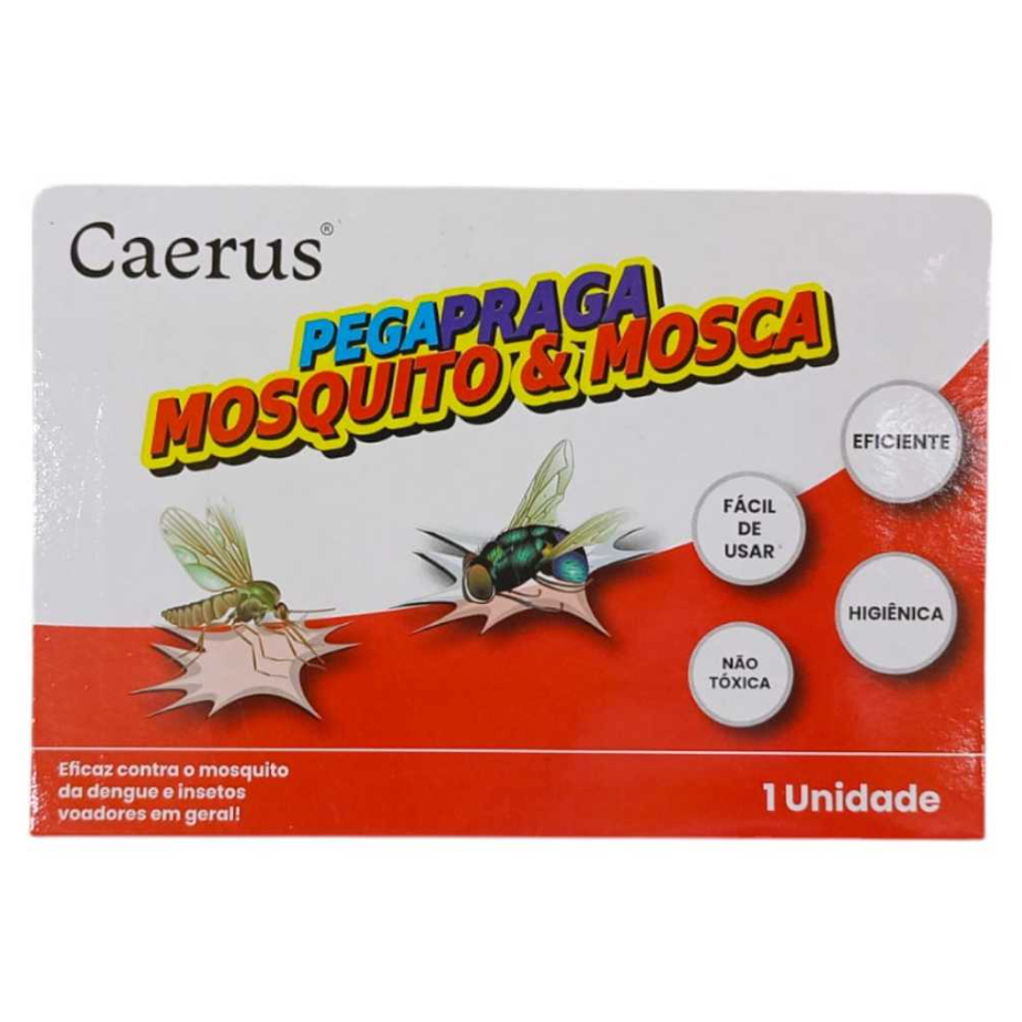 Pega Praga para Mosquitos e Moscas - Caerus – Kit com 5 Unidades