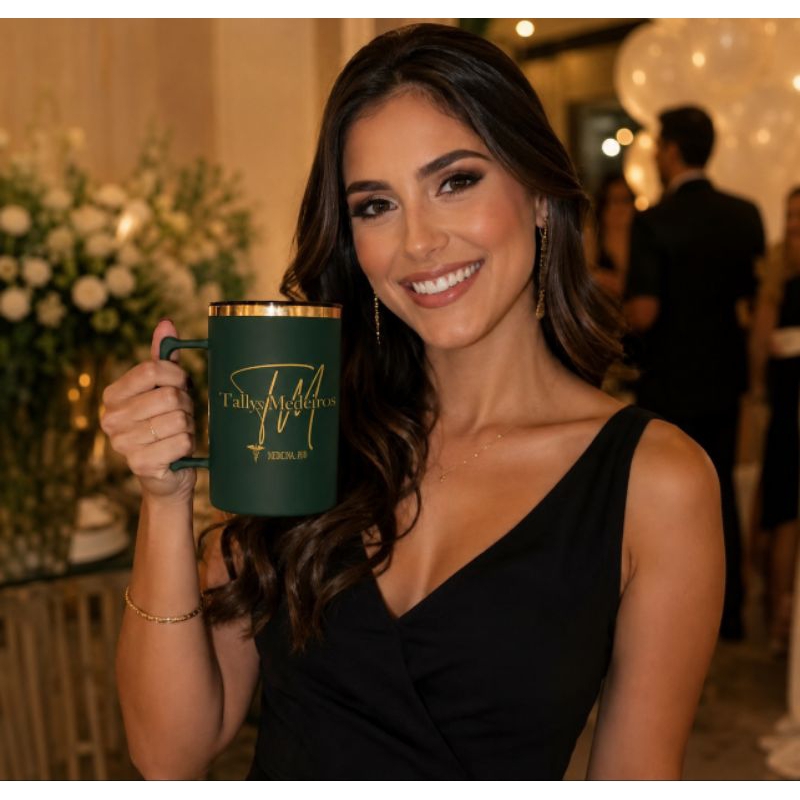 Kit de 30 canecas chop com borda para formatura, casamento, aniversário 450ML