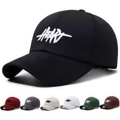 Boné Beisebol Unissex Bordado HEART Estilo Hip Hop Ajustável Chapéu Casual Proteção Solar Varias Cores
