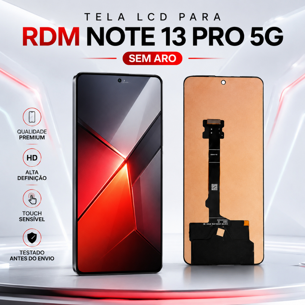 Tela Frontal LCD Premium Redmi Note 13 Pro 5G - Poco X6 - Sem Aro - Encaixe Perfeito + Testada Antes do Envio