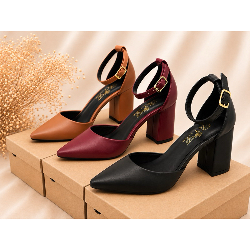 ✨Scarpin Madri Feminina Salto bloco✨ – Elegância que inspira confiança