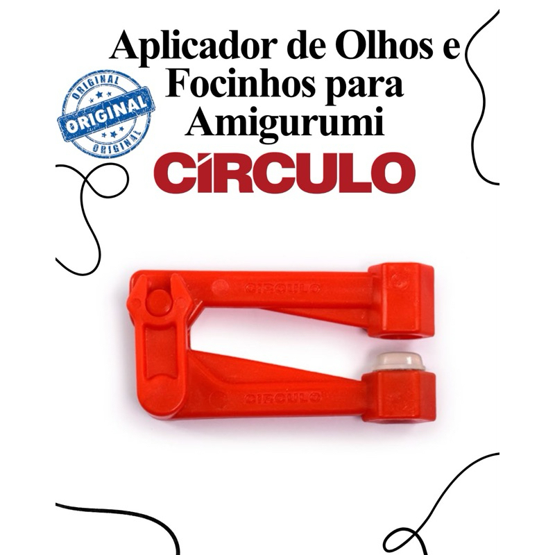 Aplicador de Olhos e Focinhos para Amigurumi - Círculo