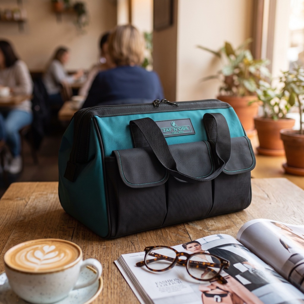 Bolsa Organizadora Multiuso Grande com Compartimentos Bolsa Portátil de Armazenamento para Carro Viagem Casa