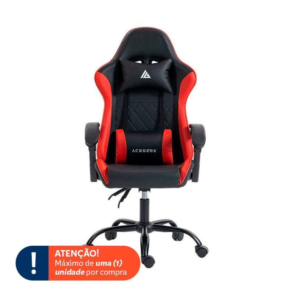 Cadeira Gamer Acegeek Mordor, Preto e Vermelho, AG-MORDOR-BK-RD