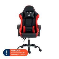 Cadeira Gamer Acegeek Mordor, Preto e Vermelho, AG-MORDOR-BK-RD