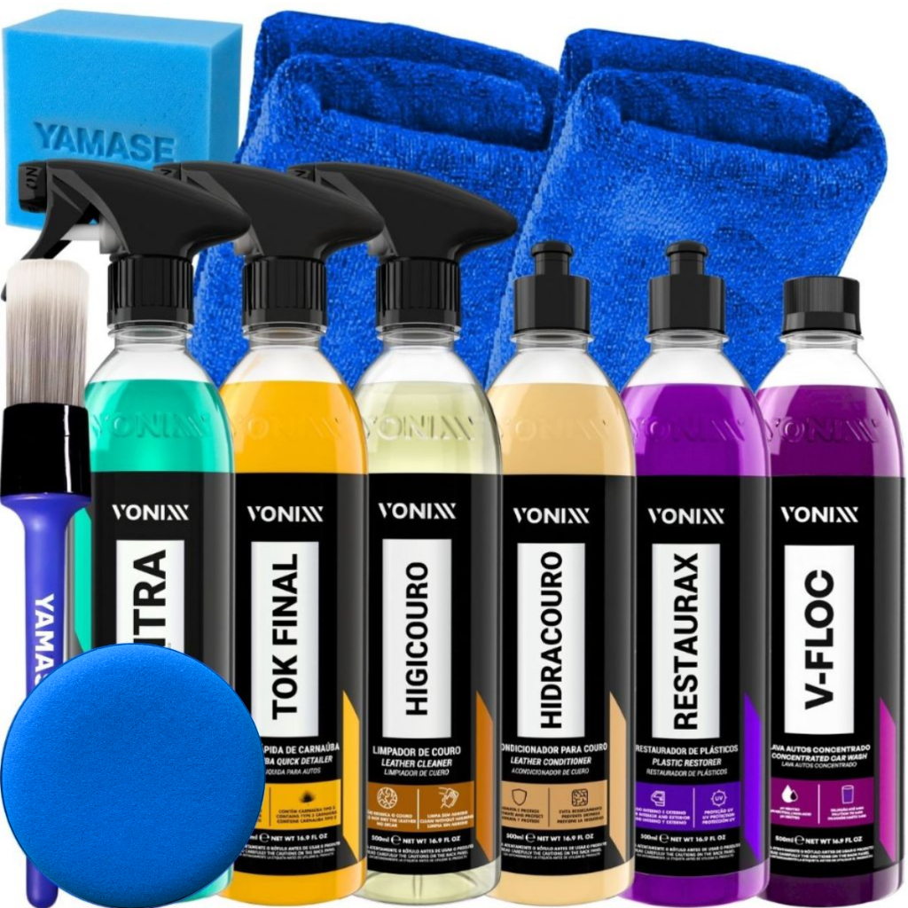 Kit Lavagem Completa Automotiva Profissional Produtos Vonixx 500ml