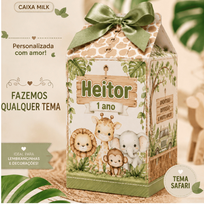 Envio Rápido-Kit Caixinha Milk Personalizada-Todos os temas-Pegue e Monte-