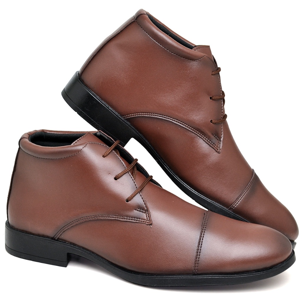 Bota Masculina Social Confortável Chelsea Chukka Casual Coturno Botina Festa Presente Dia Pais