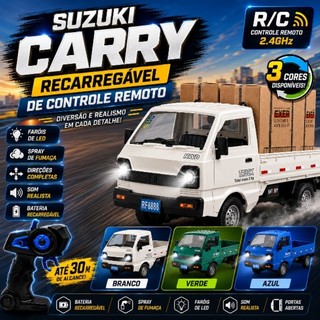 Caminhão Suzuki Carry RC recarregável carrinho de controle remoto com som rc truck com luz led van carreta brinquedo