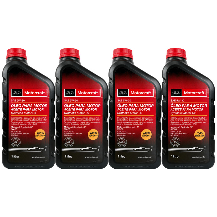 Kit 4 Litros 5w30 FORD Motorcraft 100% Sintetico Original + Etiqueta Revisão Original Ford
