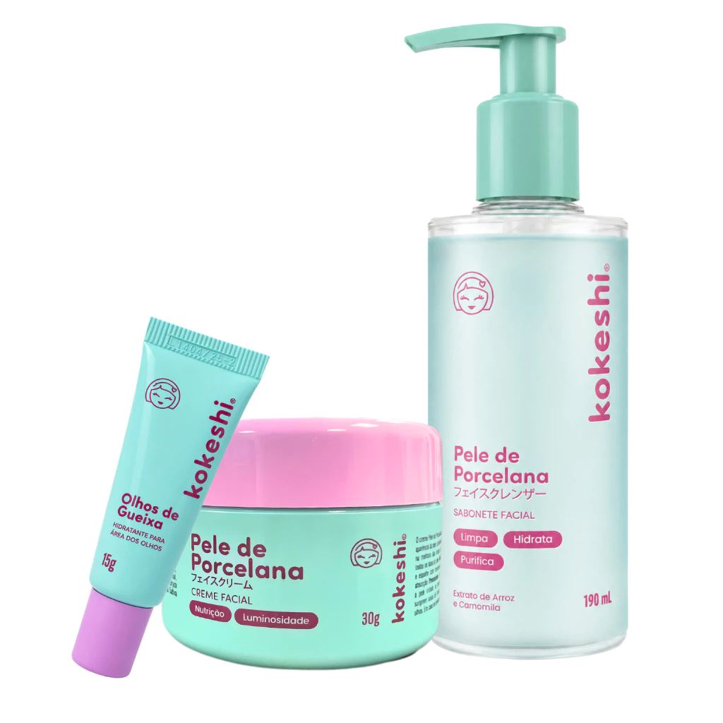 Kit Limpeza e Hidratação Facial Pele de Porcelana Kokeshi Sabonete Olhos de Gueixa — imagem 1
