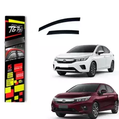 Calha de Chuva Inteiriça Slim Honda New City 2022 a 2026 TG Poli Defletor 4 portas Protetor Janelas Fumê