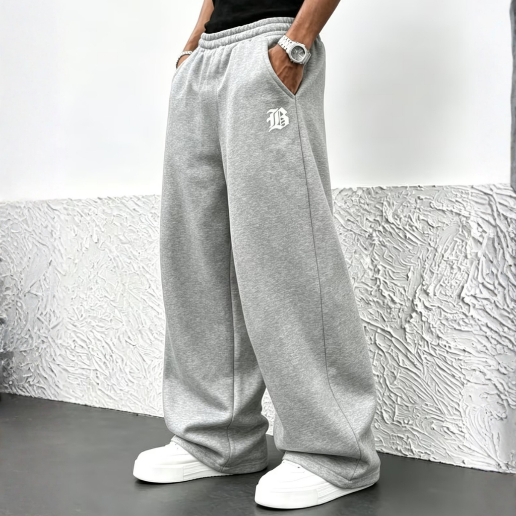 Calça Moletom Baggy Masculina Larga Streetwear Premium Confortável Gringa Casual