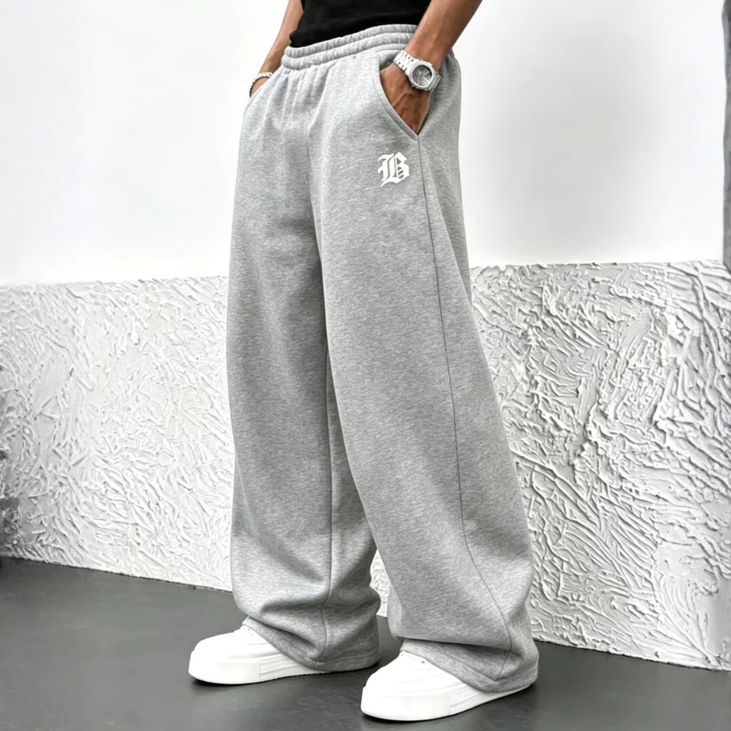 Calça Moletom Baggy Masculina Larga Streetwear Premium Confortável Gringa Casual — imagem 1