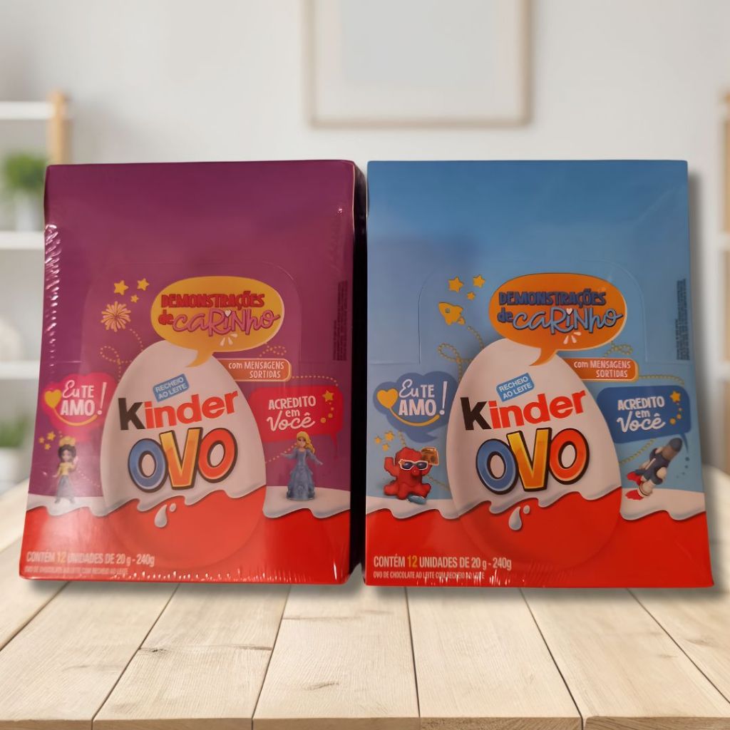 KIT - Kinder Ovo 12 Meninos + 12 Ovo Meninas - Coleção 2026