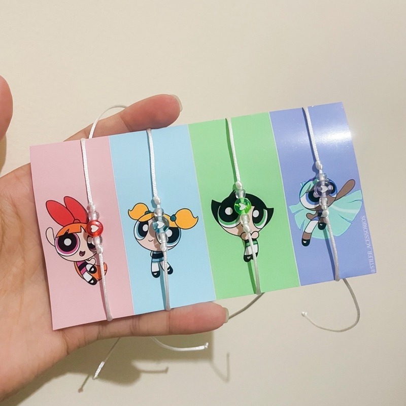 Pulseira da amizade Meninas Super Poderosas Quatro Amigas