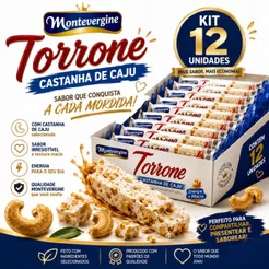 Kit 12 Torrone Castanha de Caju 45g Montevérgine