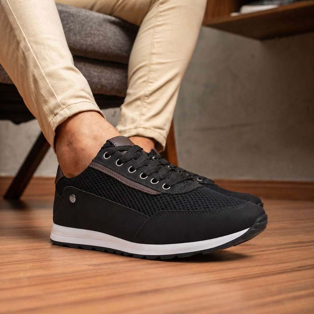 Tênis Masculino Casual Jogger Leve Sapatênis Confortável Esportivo Sapato Masculino Caminhada Academia