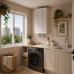Movel Porta Aquecedor Agua Gas Junker Lavanderia Ventilação