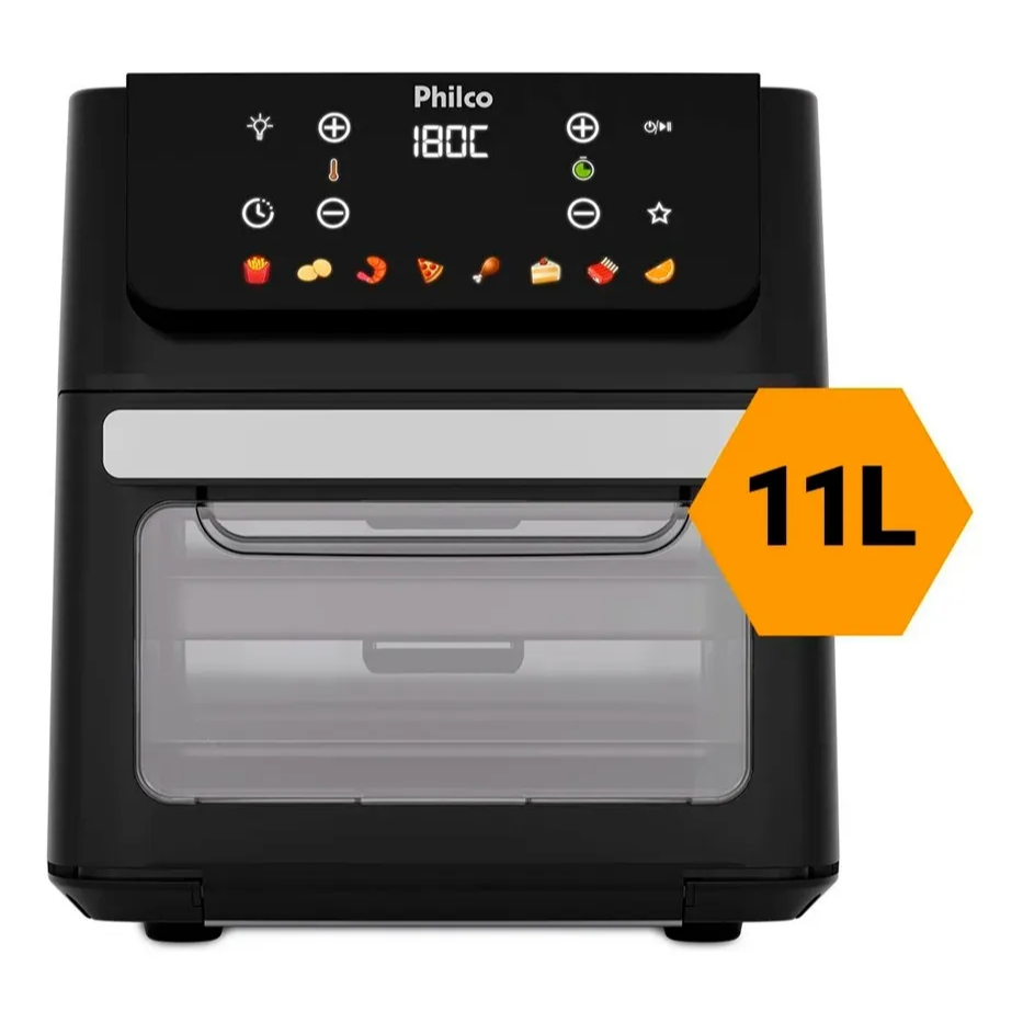 Air Fryer Oven Philco 11L 8 Funções Visor 1800W PAF11B - 220V