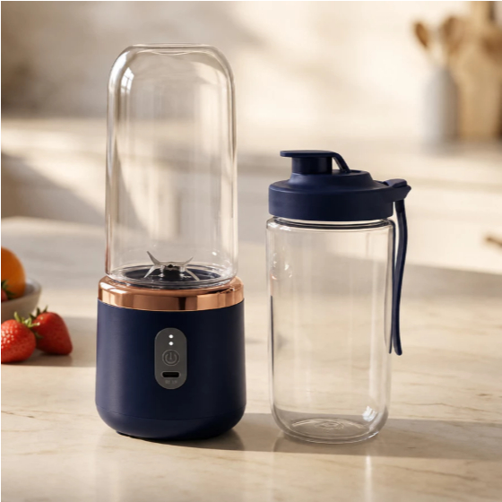 Mini Liquidificador Portátil 400mL – 6 Lâminas Elétrico para Suco, Vitamina e Smoothie