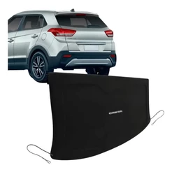 Tampão Bagagito Porta Malas Hyundai Creta 2016 a 2024 Carpete Preto R-Acoustic