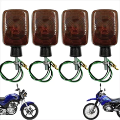 Kit 4 Pisca Seta Fumê Bronze Completo Yamaha Ybr 125 Xtz 125 2002 A 2008 Fumê Bronze Promoção