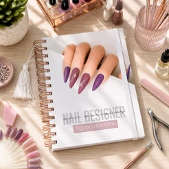 Caderneta Agendamento Manicure Caderno Agenda Nail Designer 365 Dias 30 em 30 Minutos Branco