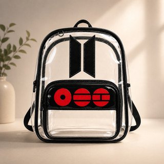 Mochila Transparente BTS Premium PVC Impermeável | Ideal para Shows, Estádio, Faculdade e…