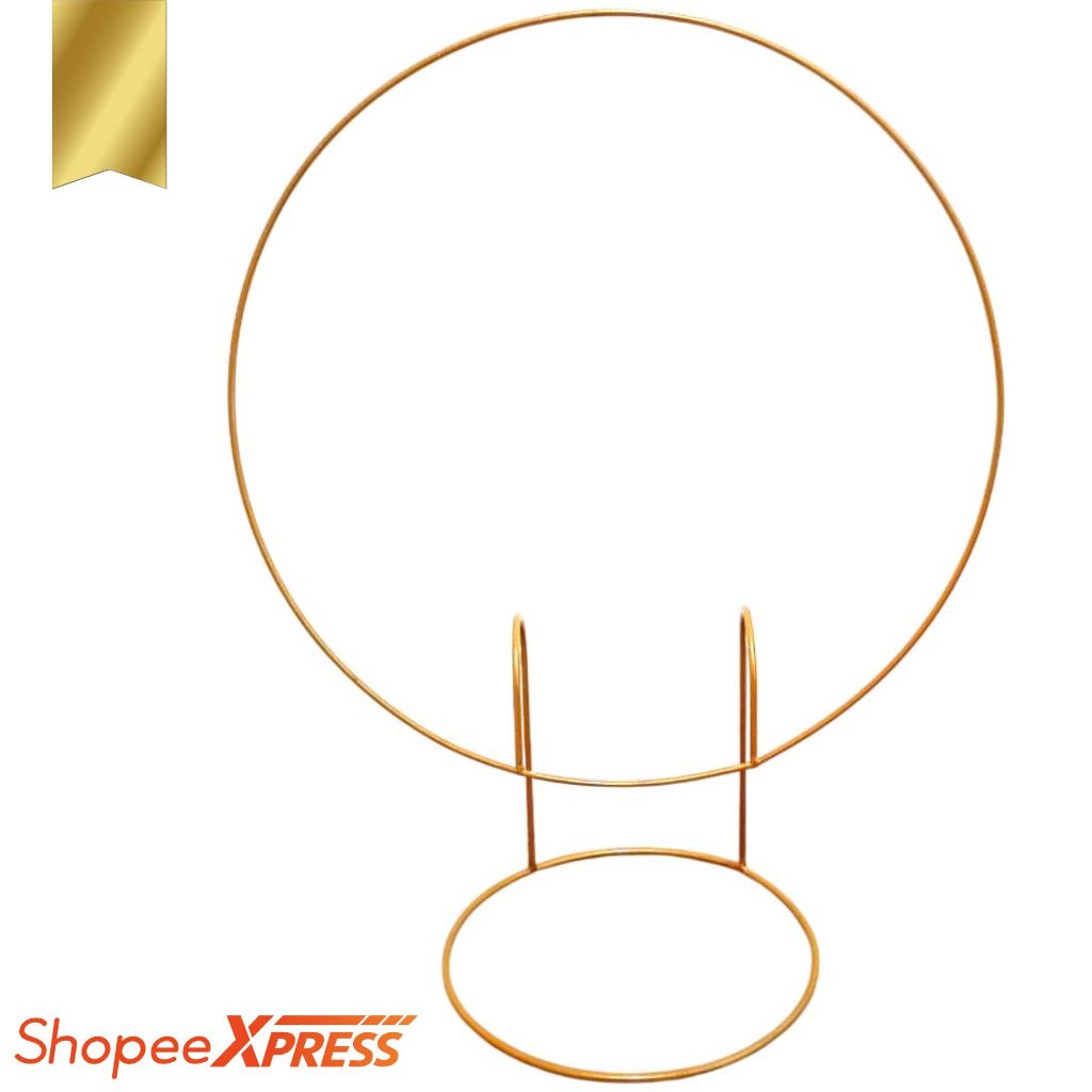 Mini Painel Arco De Mesa Para Festa Redondo Decoração 50cm Dourado