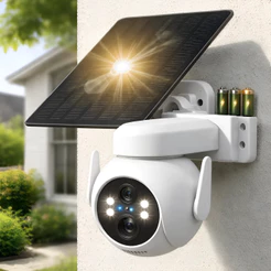 Câmera Solar Q8 4MP Wi-Fi 320°/90° Bateria 7800mAh IP66 Visão Noturna App
