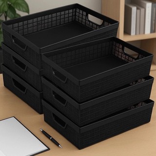 Kit 2/4/6 Cestos Organizadores 5,2 Litros Multiuso Lavanderia Armário Cozinha Multiuso Pl…