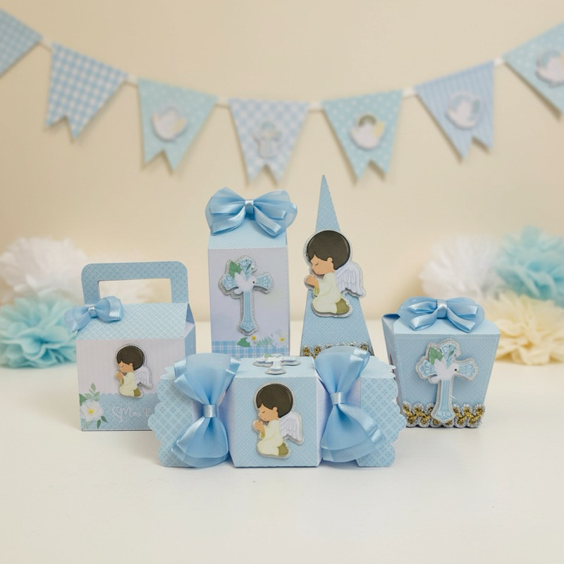 Kit Festa Batizado Personalizado | Caixinhas para Lembrancinhas | 15, 30 ou 50 Unidades