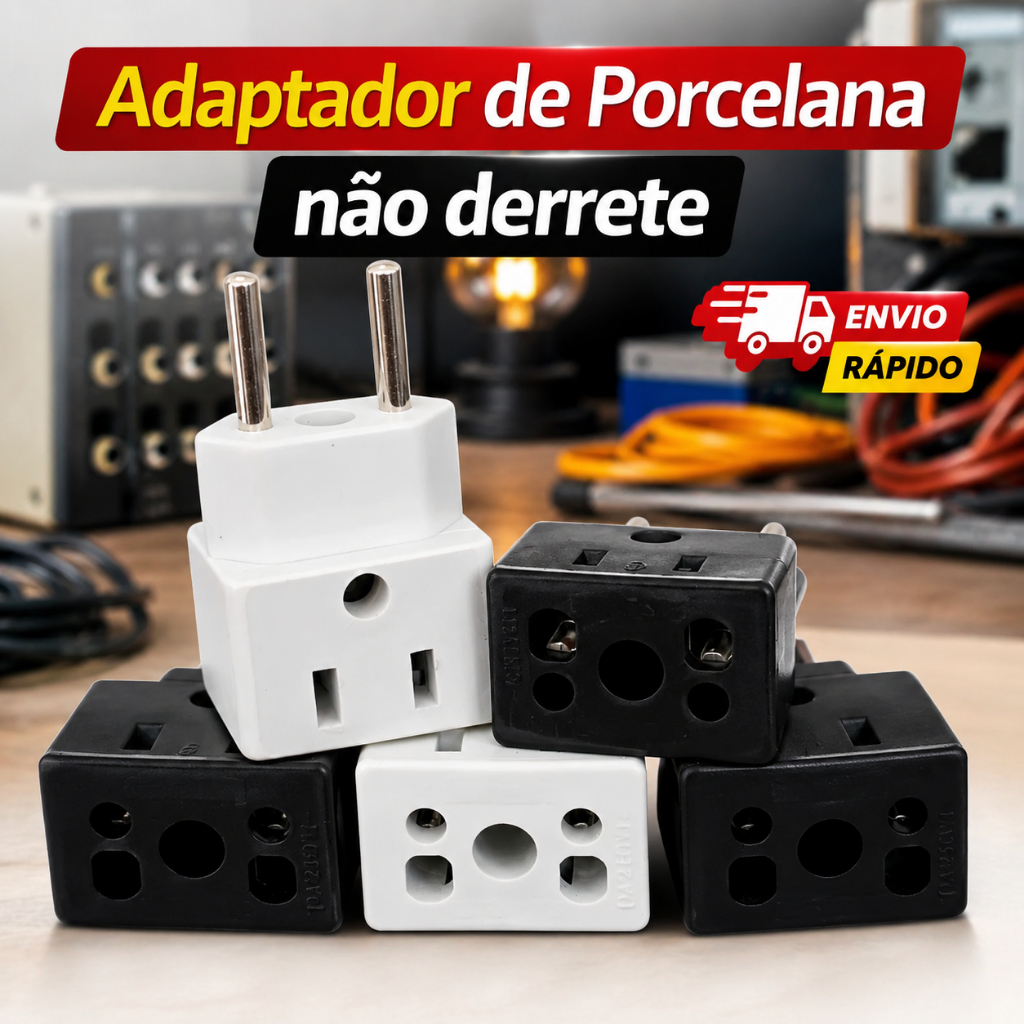 Adaptador Porcelana Bob 10A 20A Resistente Não Derrete Padrão Antigo Novo Kit 1 2 3 5 10
