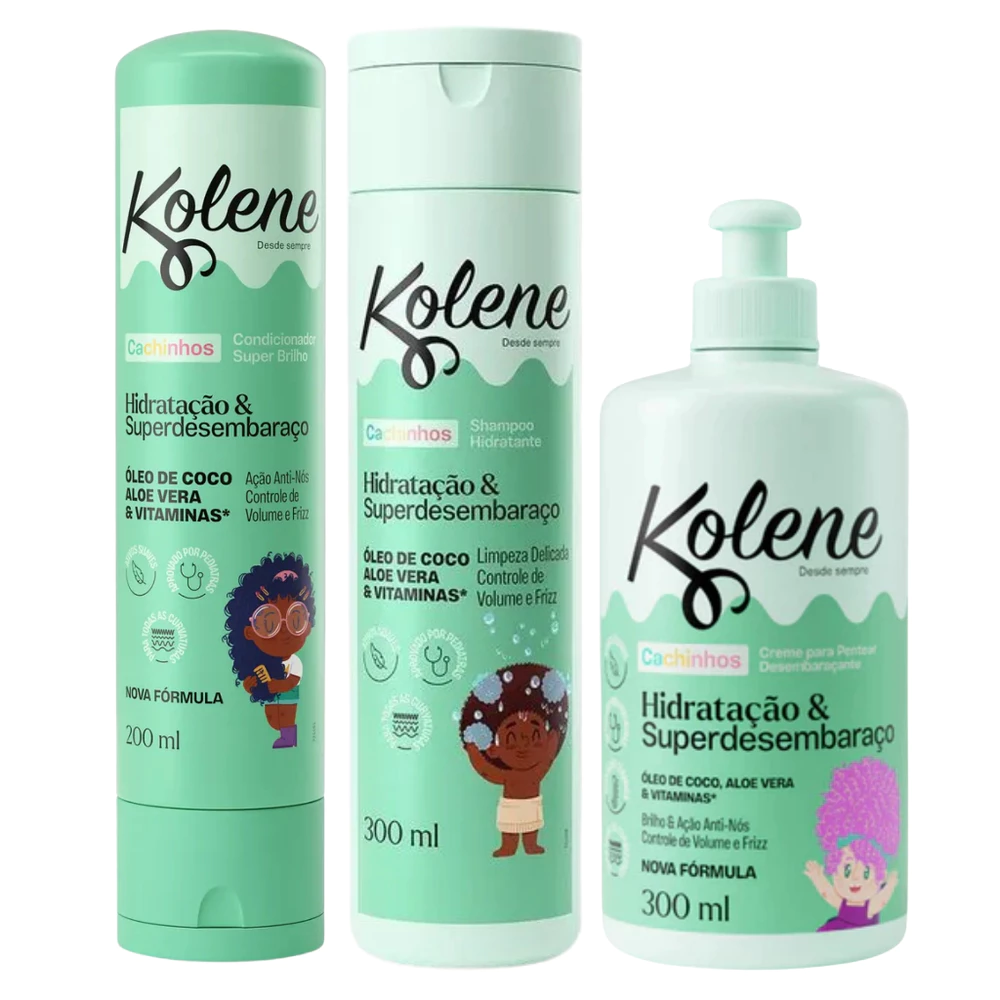 Kit Kolene Cachinhos Poderosos ( Shampoo e Condicionador 300ml + Creme Pentear 300ml )