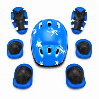 Kit de Proteção Infantil esportivo - Capacete, joelheiras cotoveleiras e luvas - Para Patins Patinete Bike Skate