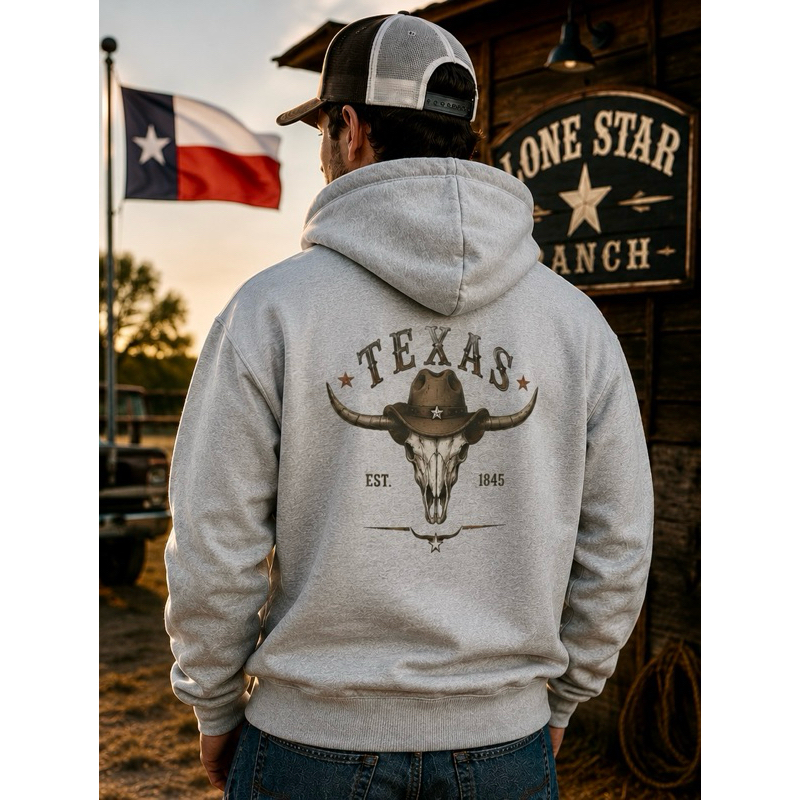 Moletom Texas Farm Country Texas Touro Agro Peão Flanelado Blusa De Frio Sertanejo