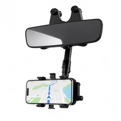 Suporte para Celular Universal de Retrovisor Carro Extensível Giro 360º Ajustável