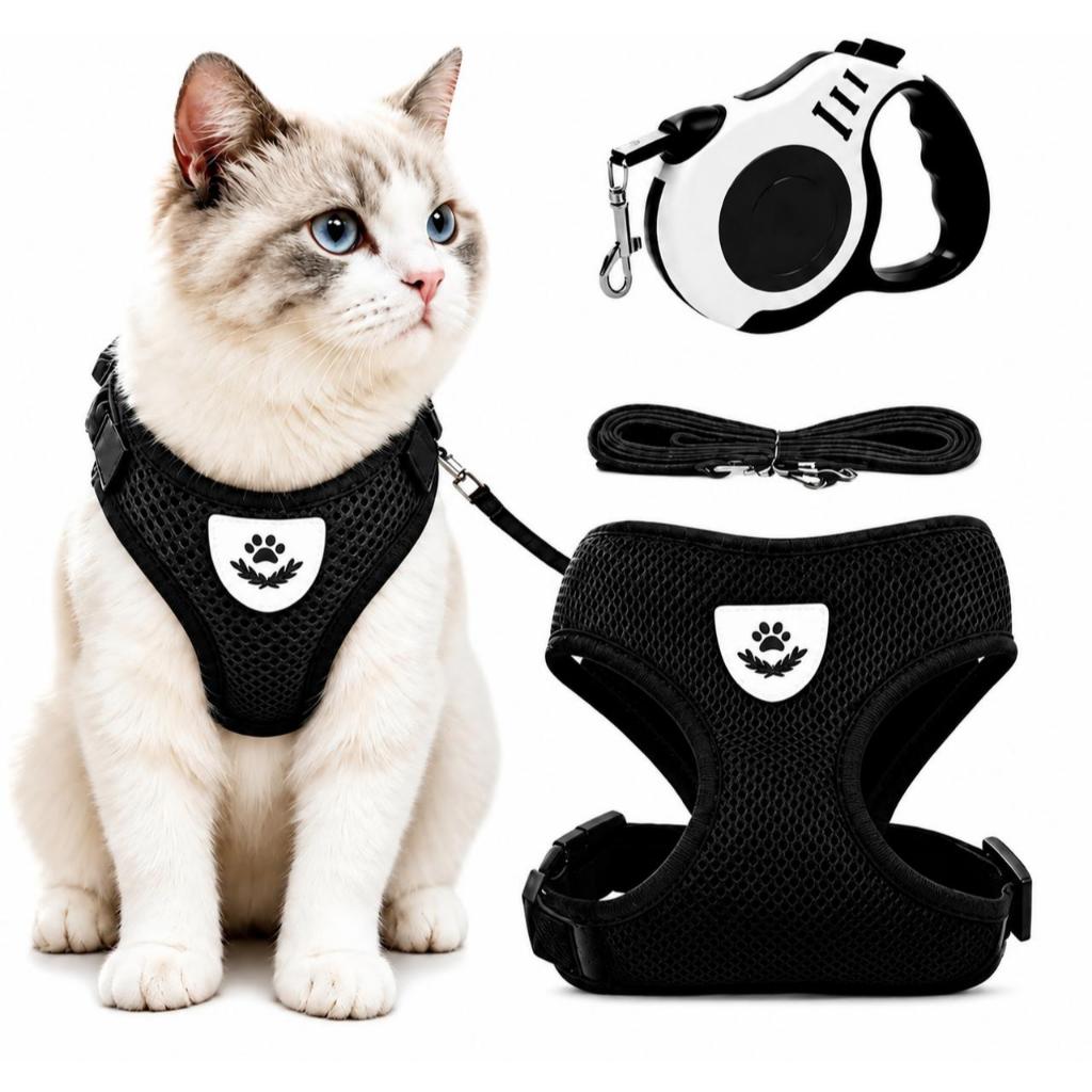 Coleira Peitoral Cachorro E Gato, Conjunto De Guia + Coleira Tipo Colete Para Pet Pequenos E Médios