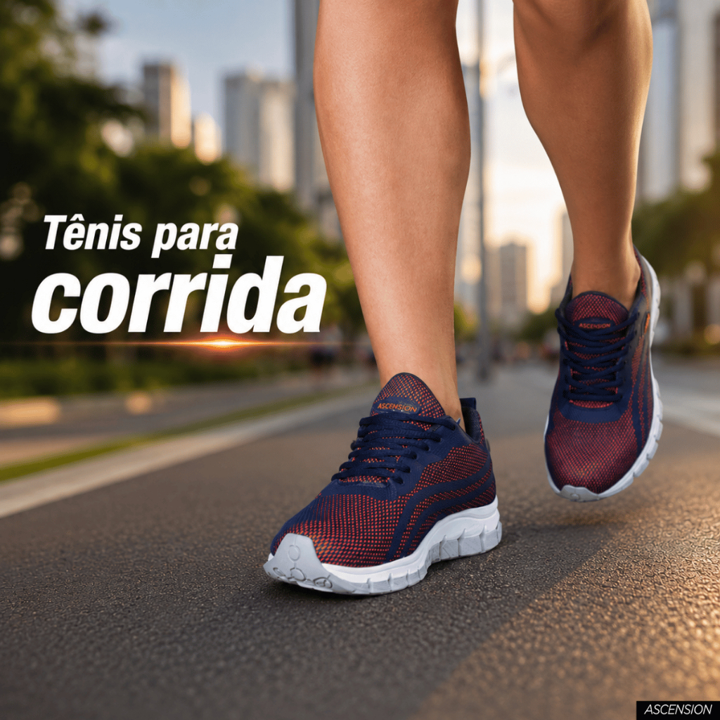 Tênis Masculino Esportivo Estilo Básico Para Corrida Confortavel Antiderrapante Tecido Respirável