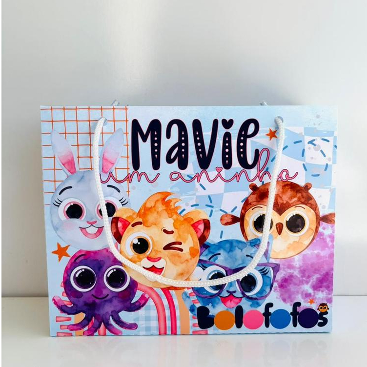 Sacolinha Personalizada Tema Bolofofos Lembrancinha Festa Infantil Bolofofos