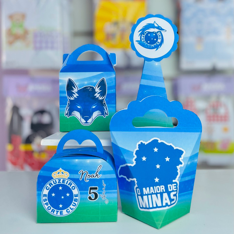 KIT FESTA Cruzeiro time futebol Personalizado desmontada Lembrancinhas - Caixinha Personalizadas - papelaria