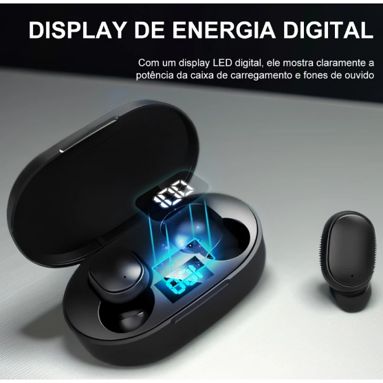 Fone de Ouvido Bluetooth 5.1 Sem Fio Wireless - Android iOS iPhone Headset Estéreo Microfone Cancelamento Ruído
