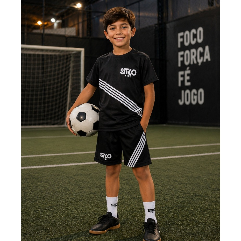 roupa de menino conjunto juvenil short e camiseta infantil estiloso e confortável